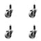 Service Caster 3'' Semi Steel Wheel Swivel 1-1/4'' Expanding Stem Caster Set, 4PK SCC-EX20S314-SSS-114-4 - alternate 1